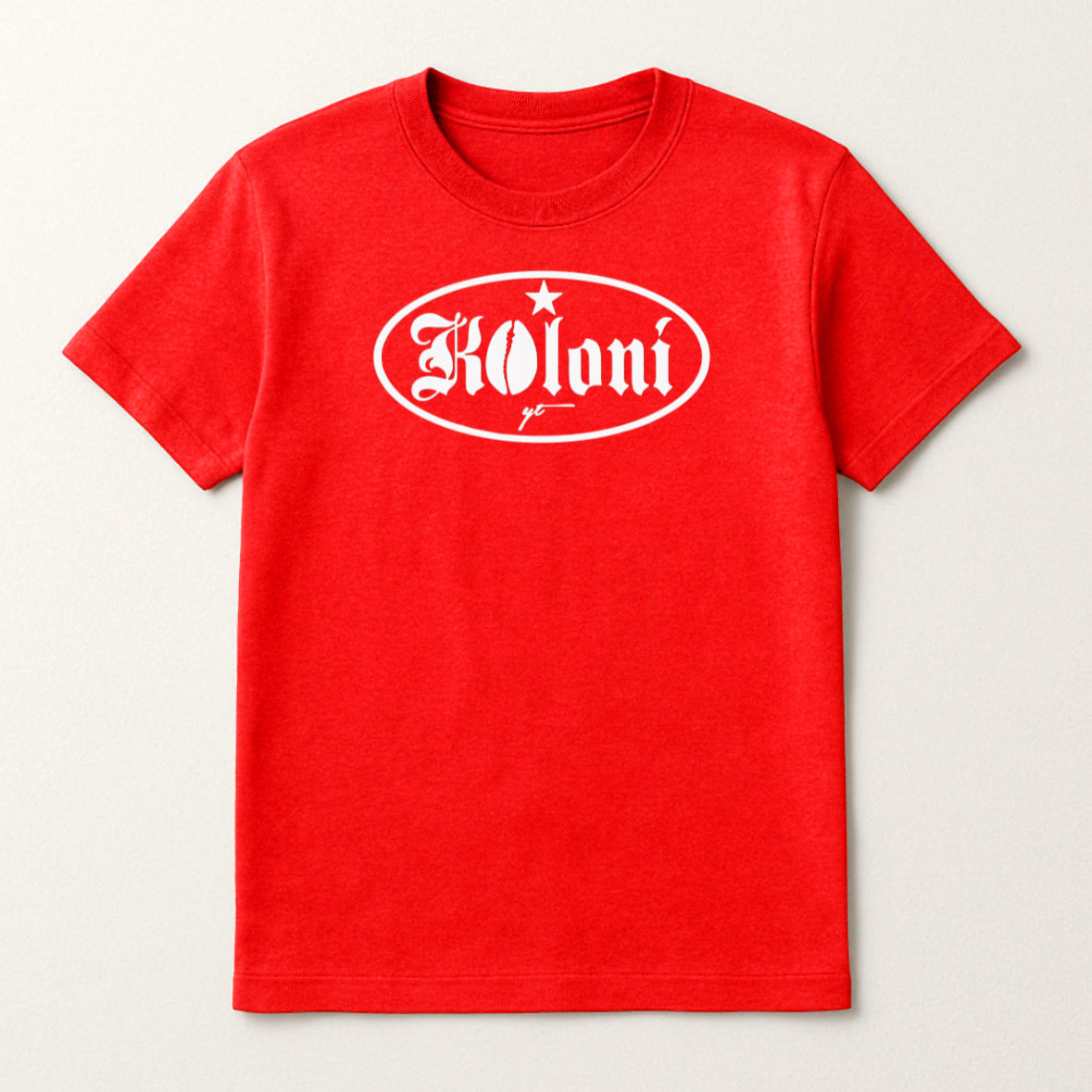T-shirt KOLONI® OVERSIZE Rouge à manches courtes