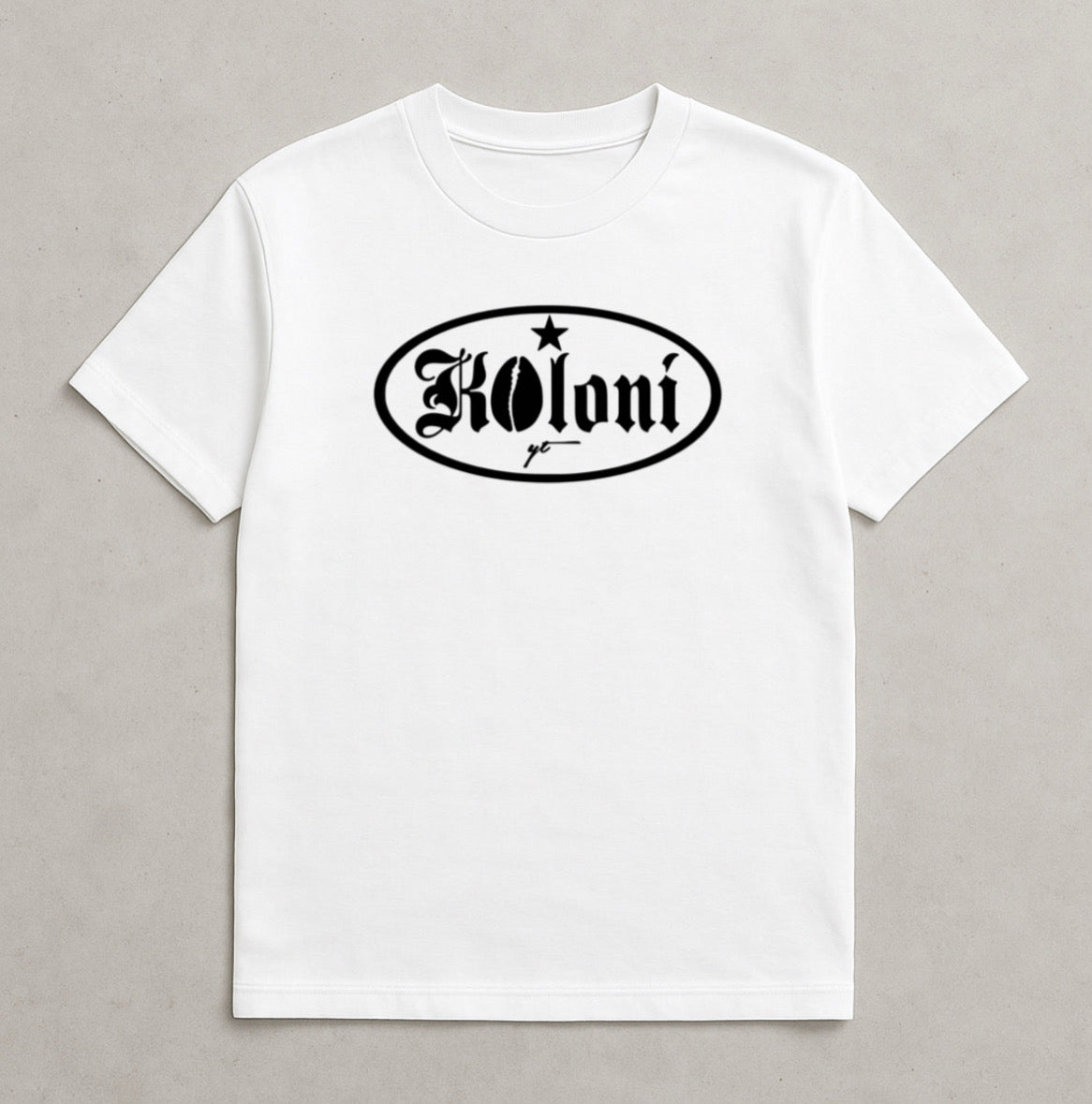 T-shirt KOLONI® OVERSIZE Blanc à manches courtes