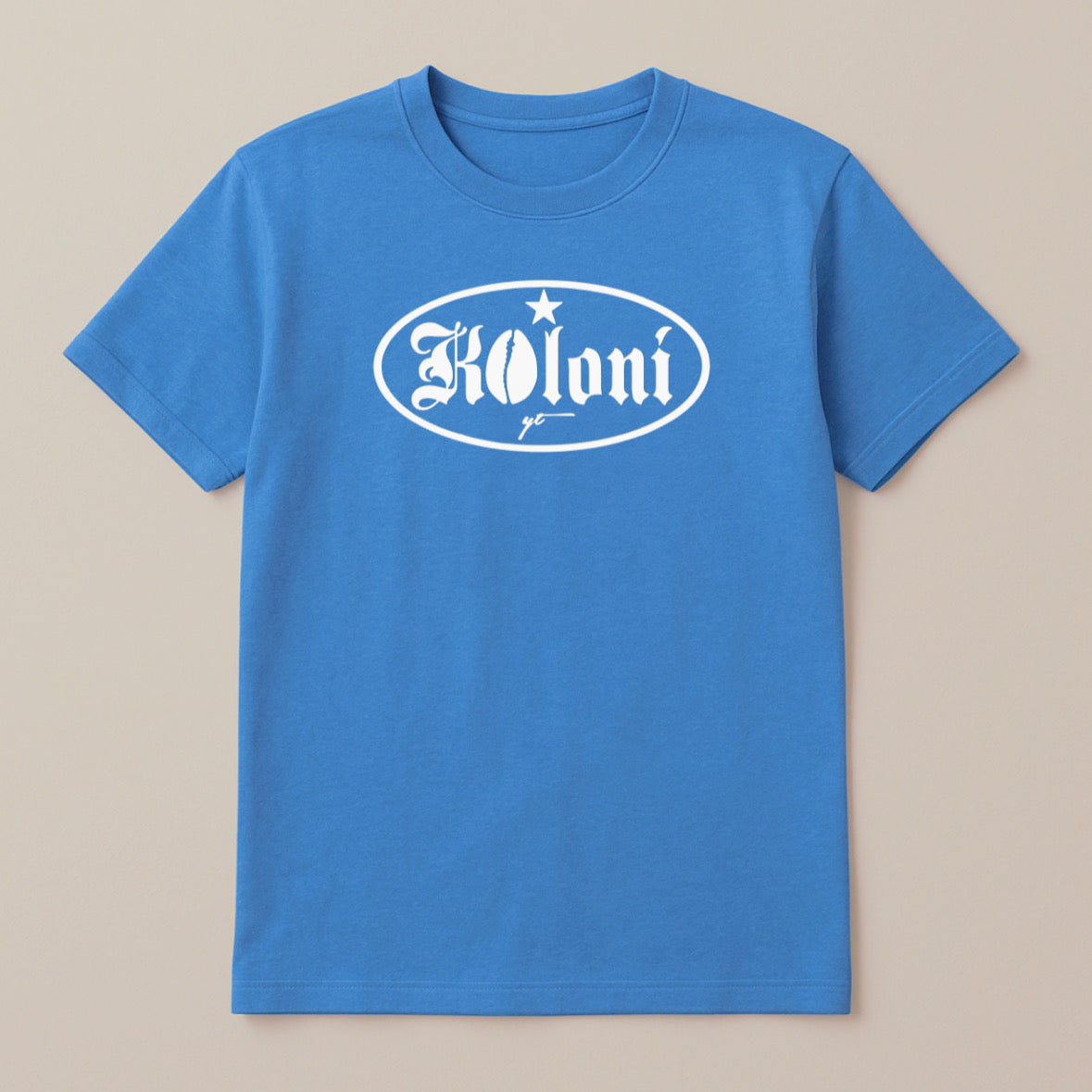 T-shirt KOLONI® OVERSIZE Bleu à manches courtes