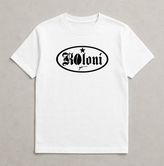 T-shirt KOLONI® OVERSIZE Blanc à manches courtes